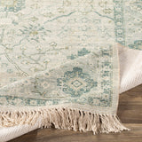 Surya Zainab Zai-2308 Sage, Dark Green, Lime, White Rugs.