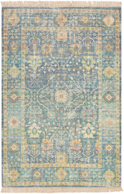 Surya Zainab Zai-2309 Navy, Lime, Aqua, Sky Blue Area Rug