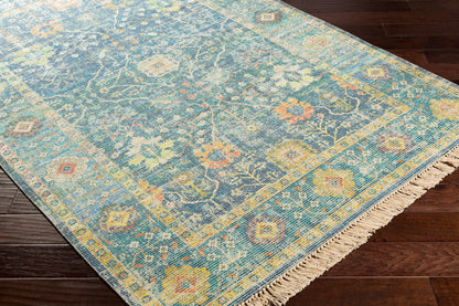 Surya Zainab Zai-2309 Navy, Lime, Aqua, Sky Blue Area Rug