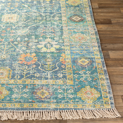 Surya Zainab Zai-2309 Navy, Lime, Aqua, Sky Blue Area Rug