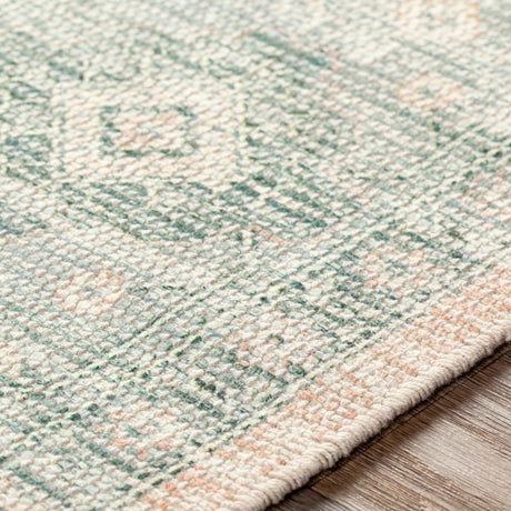 Surya Zainab Zai-2310 Camel, Cream, Sage, Dark Green Rugs.