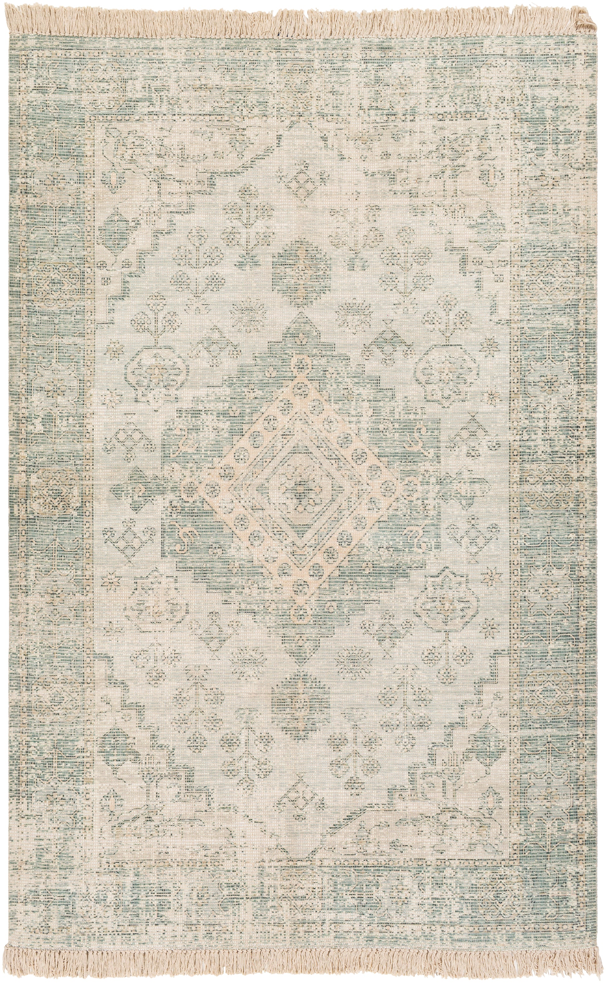 Surya Zainab Zai-2311 Sage, Dark Green, Lime, White Area Rug