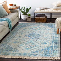 Surya Zainab Zai-2314 Sky Blue, Navy, Sage, Lime Area Rug