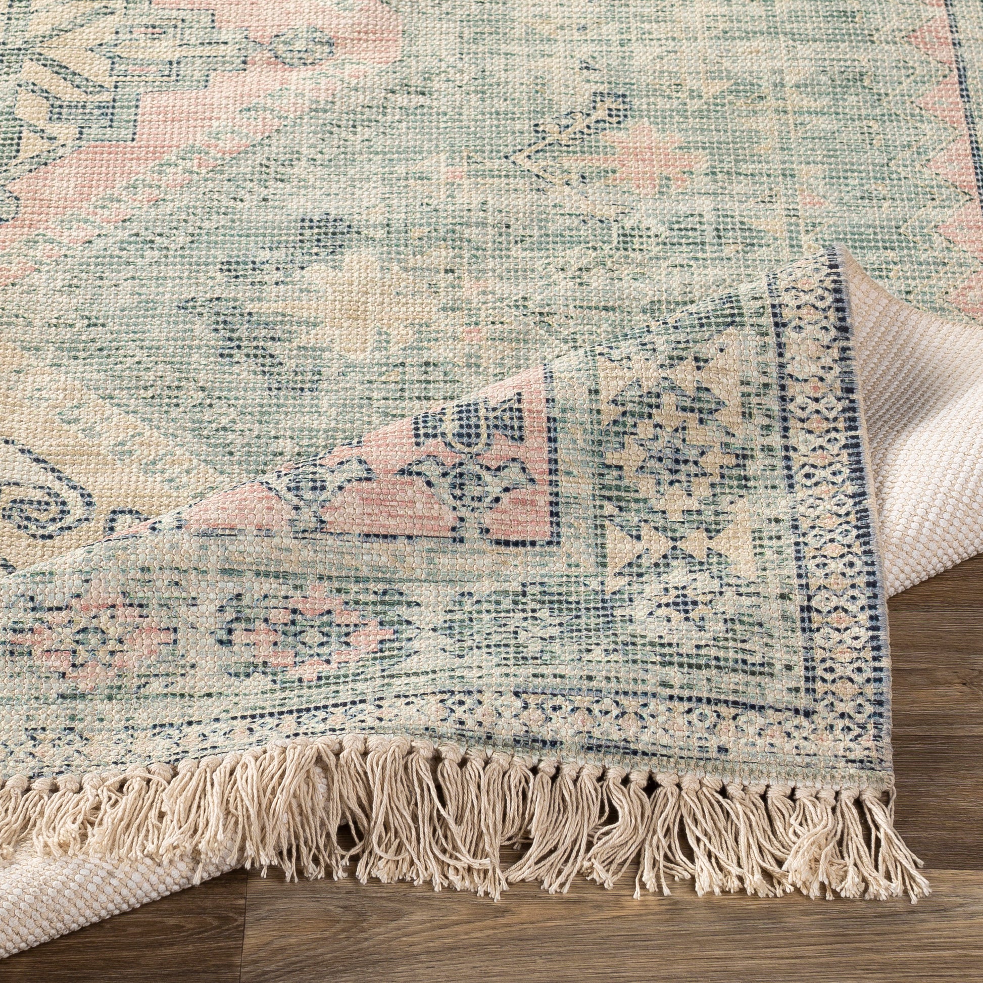 Surya Zainab Zai-2316 Sage, Dark Green, Lime, Pale Pink Area Rug