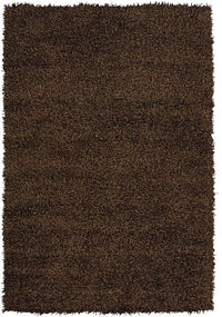 Chandra Zara Zar14538 Dark Brown Shag Area Rug