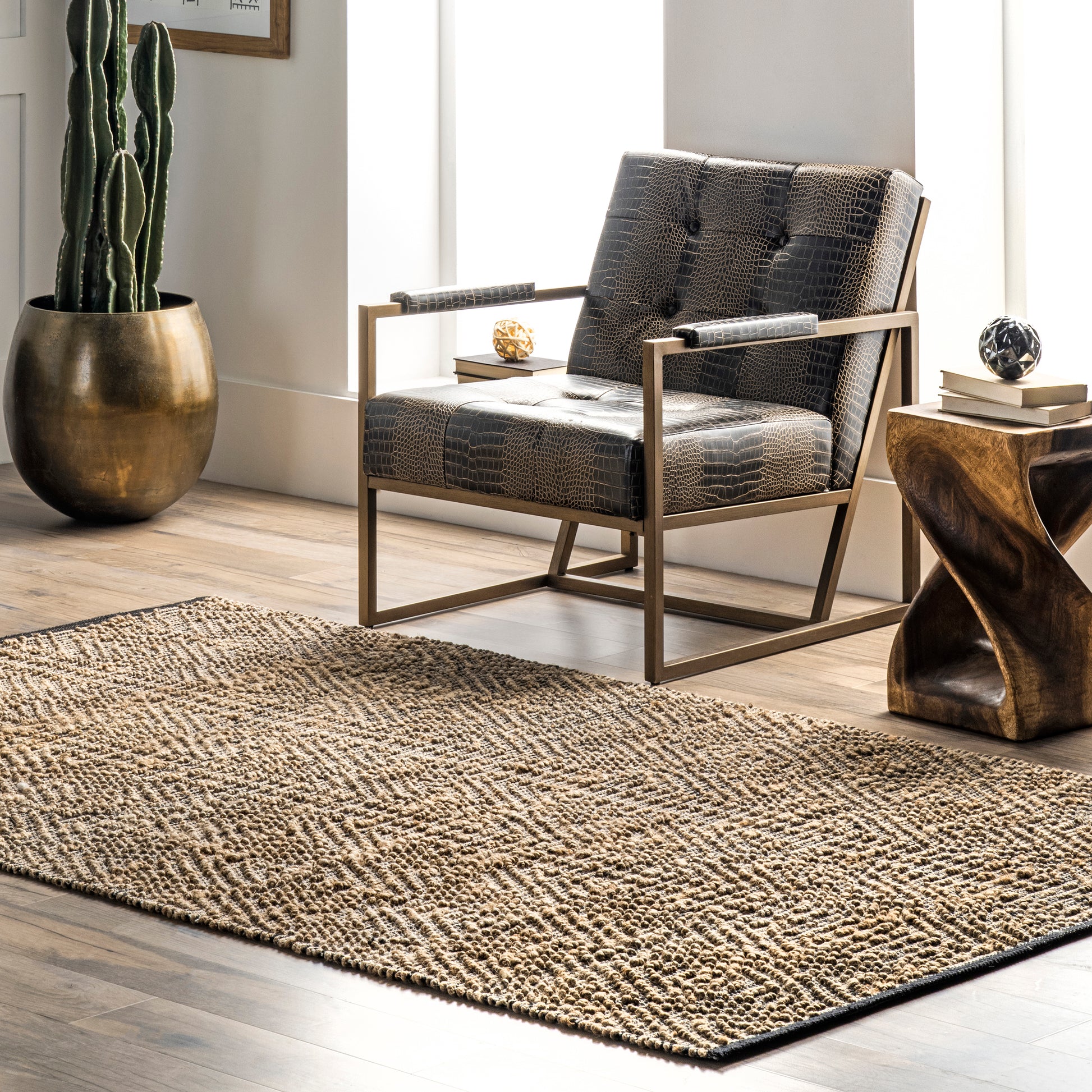 Nuloom Alden Diamonds Nal3309B Natural Area Rug