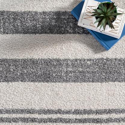 Nuloom Striped Kelsi Nst3221A Gray Area Rug