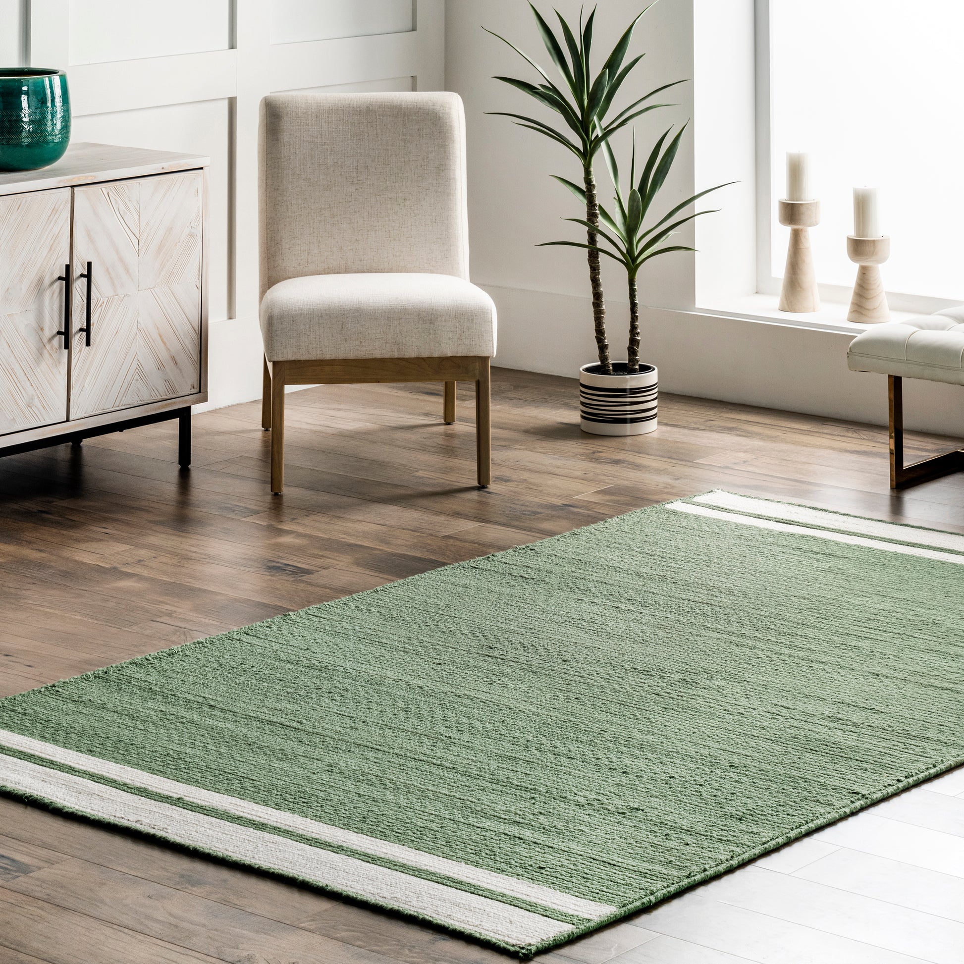 Nuloom Georgina Casual Solid Nge3603B Green Area Rug