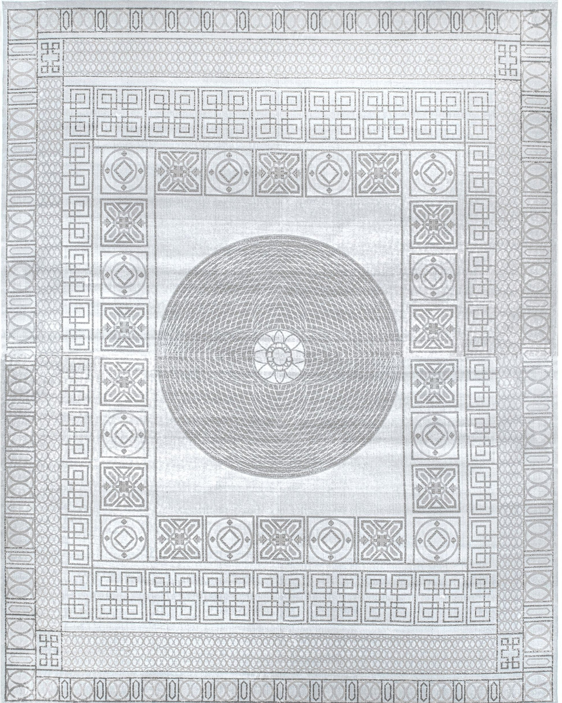 Nuloom Whitley Tiled Token Nwh1640A Light Gray Area Rug