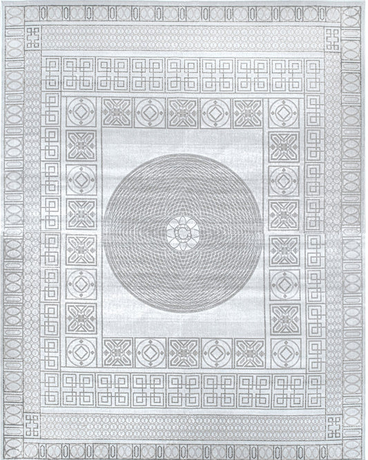 Nuloom Whitley Tiled Token Nwh1640A Light Gray Area Rug