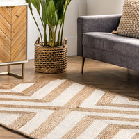 Nuloom Edna Chevron Ned3516A Natural Area Rug