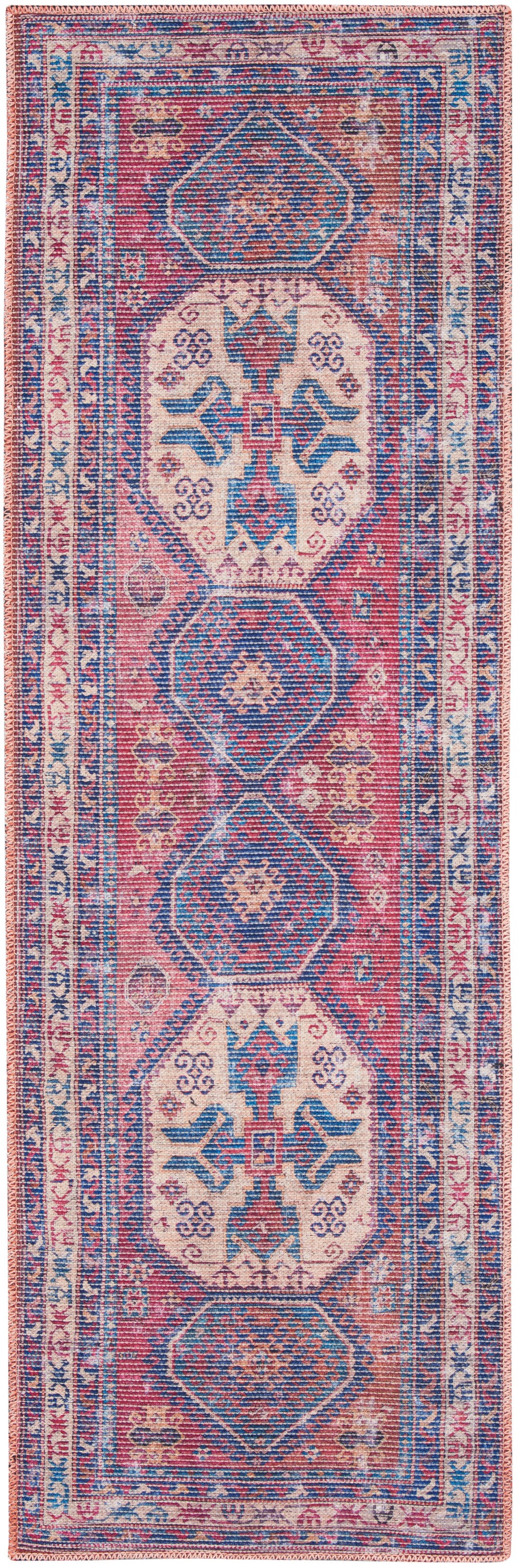 Nourison Nicole Curtis Series 1 Sr105 Red/Navy Area Rug