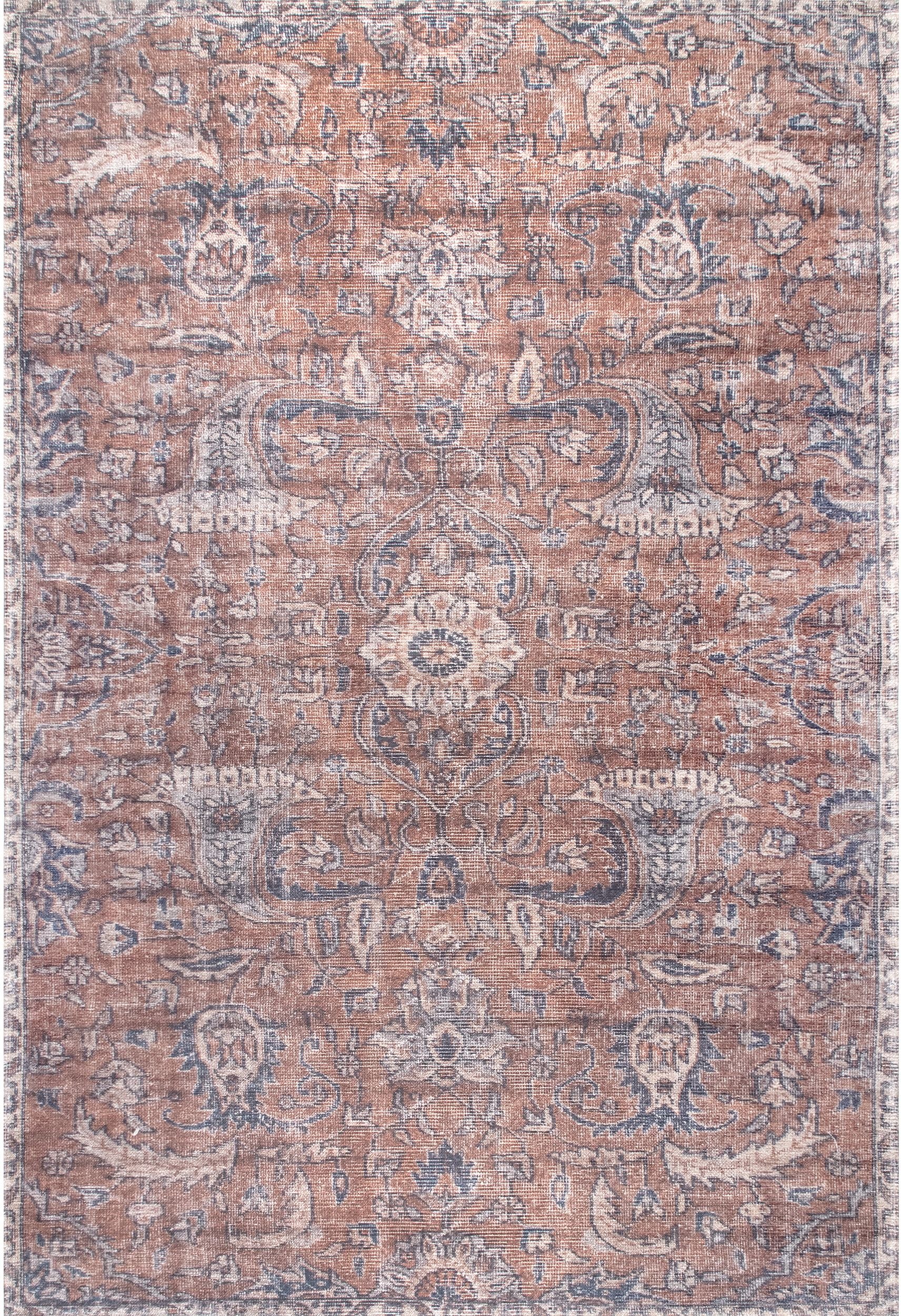 Nuloom Sariyah Printed Floral Nsa2611A Rust Area Rug