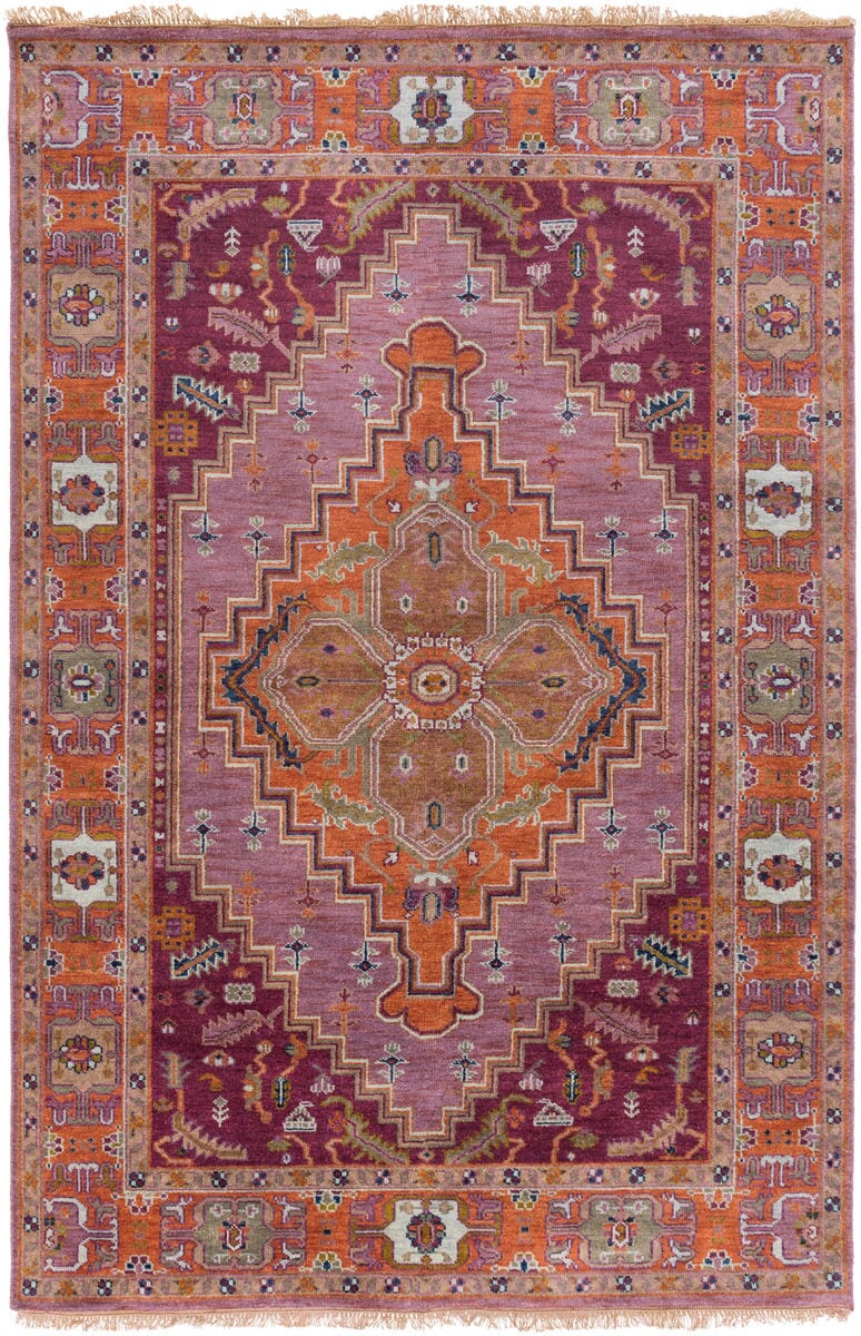 Surya Zeus Zeu-7820 Eggplant / Rust / Gold / Navy Rugs.
