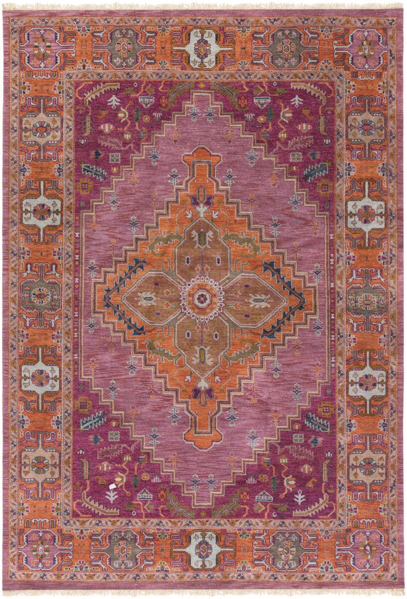 Surya Zeus Zeu-7820 Eggplant / Rust / Gold / Navy Rugs.