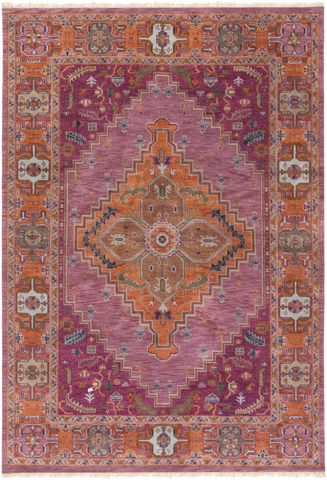 Surya Zeus Zeu-7820 Eggplant / Rust / Gold / Navy Rugs.