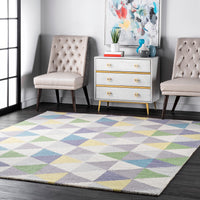 Nuloom Bianca Triangles Nbi2006B Green Area Rug