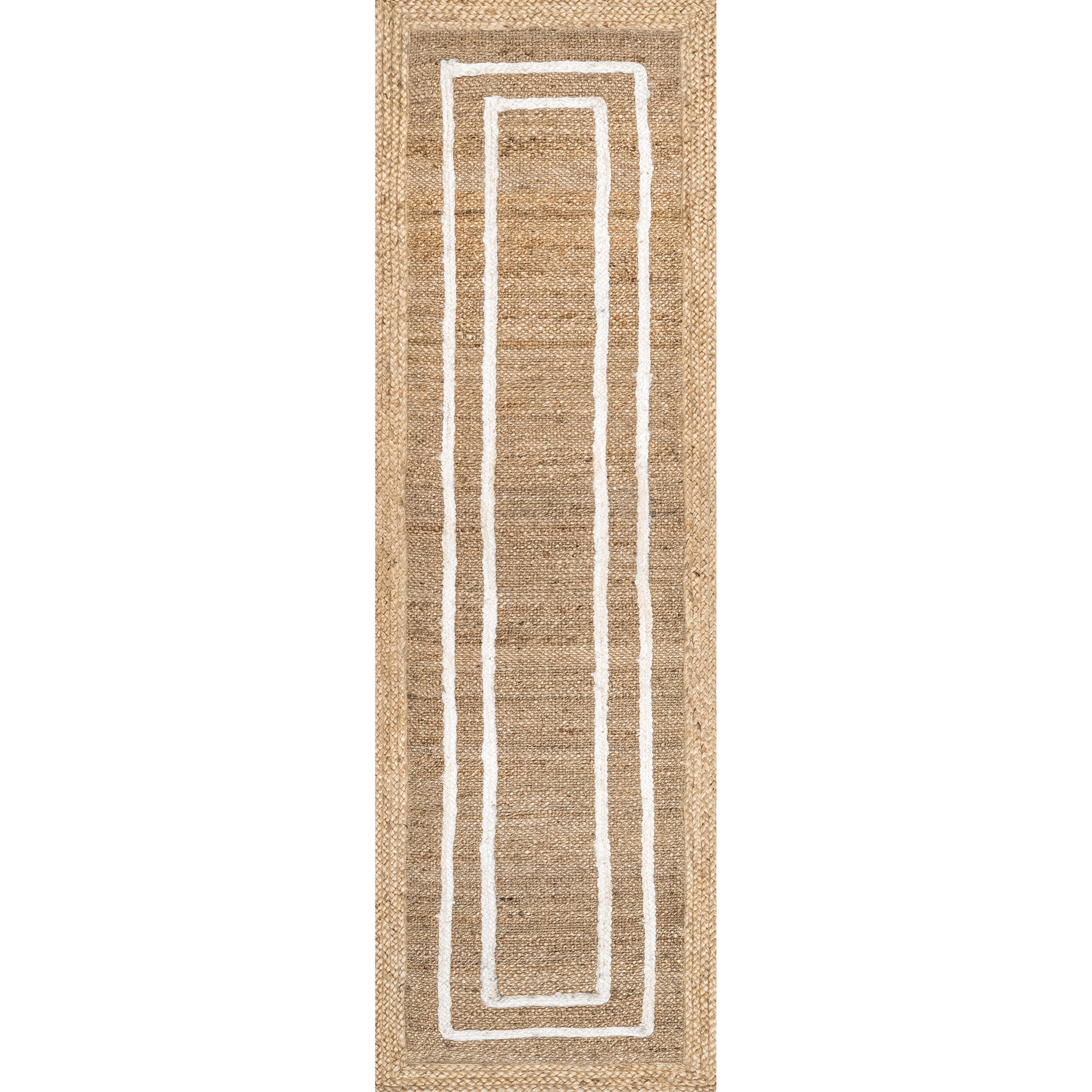 Nuloom Caile Raised Jute Nca3508A Ivory Area Rug