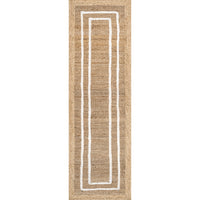 Nuloom Caile Raised Jute Nca3508A Ivory Area Rug