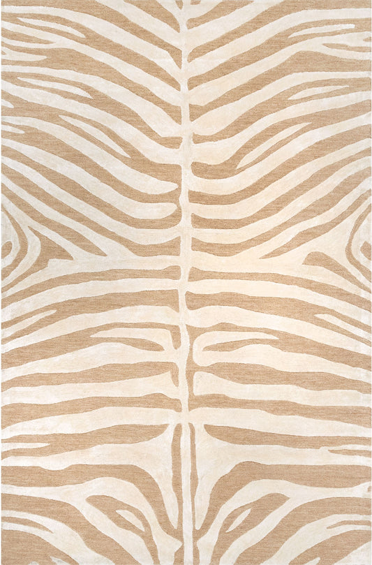 Nuloom Plush Zebra Npl3627G Tan Area Rug