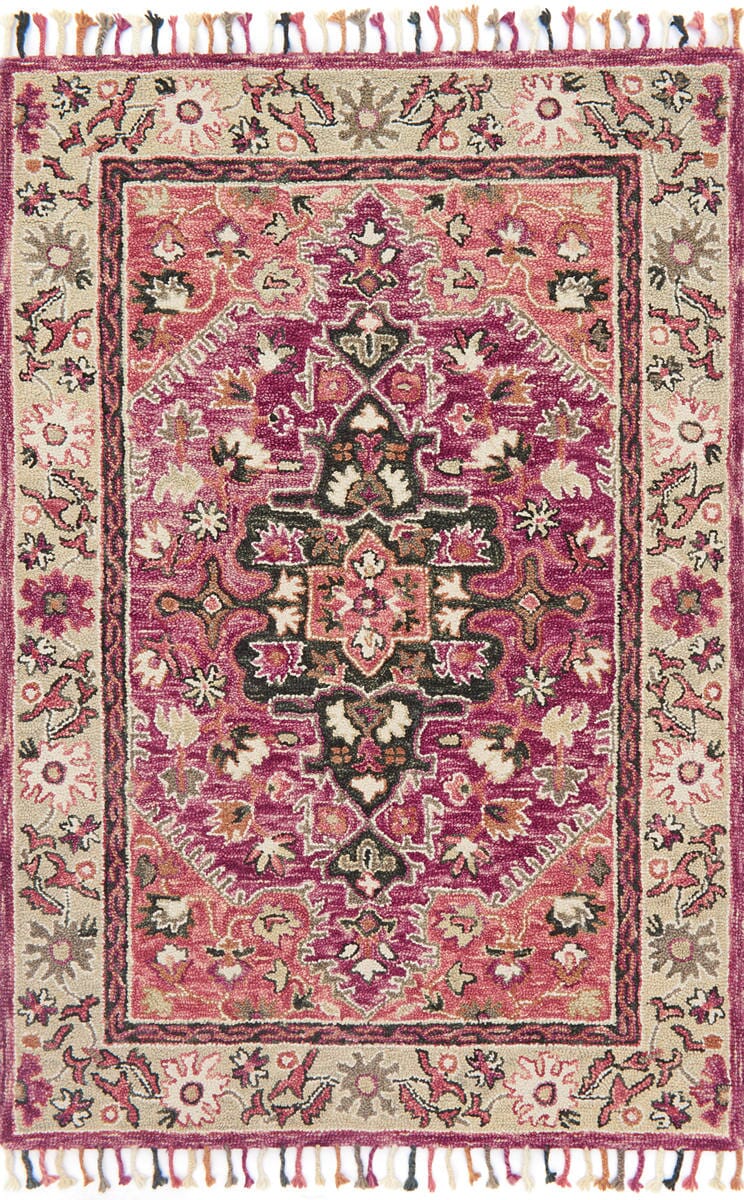 Loloi Zharah Zr-05 Raspberry / Taupe Area Rug