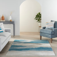 Nourison Maxell Mae06 Ivory/Teal Area Rug