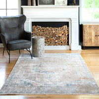 Nuloom Galilea Mottled Mast Nga2387B Gray Area Rug