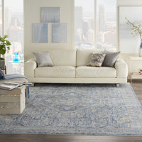 Nourison Lustrous Weave Luw02 Blue/Ivory Area Rug