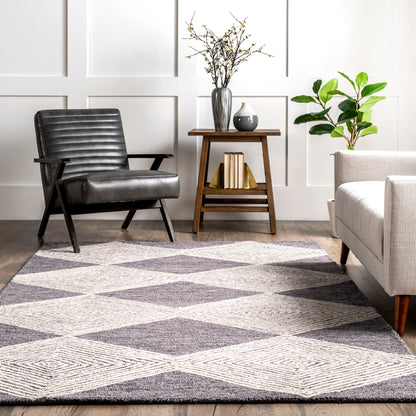 Nuloom Nicole Trellis Nni2707A Gray Area Rug