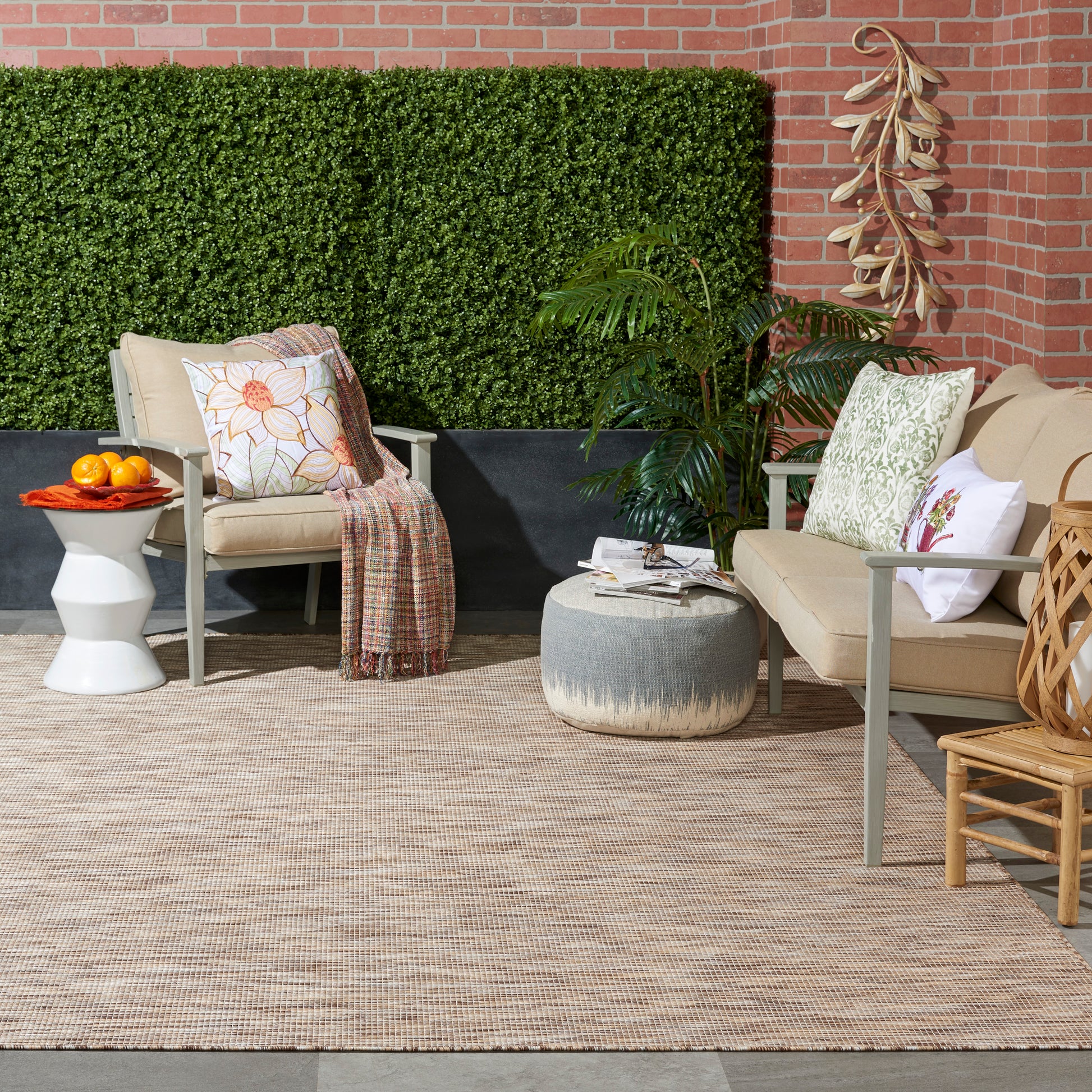 Nourison Positano Pos01 Beige Area Rug