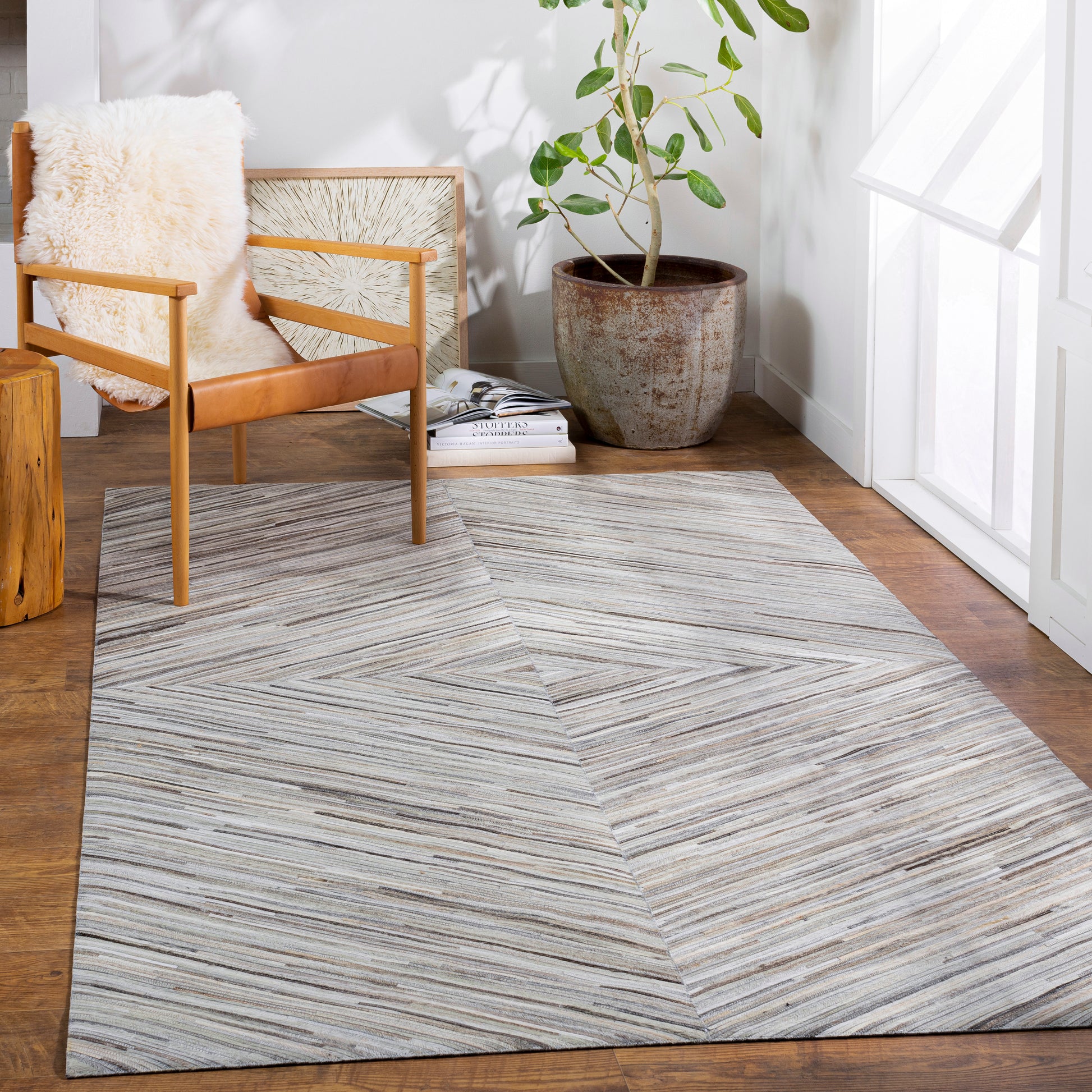 Surya Zander Znd-1003 Cream, Medium Gray Area Rug