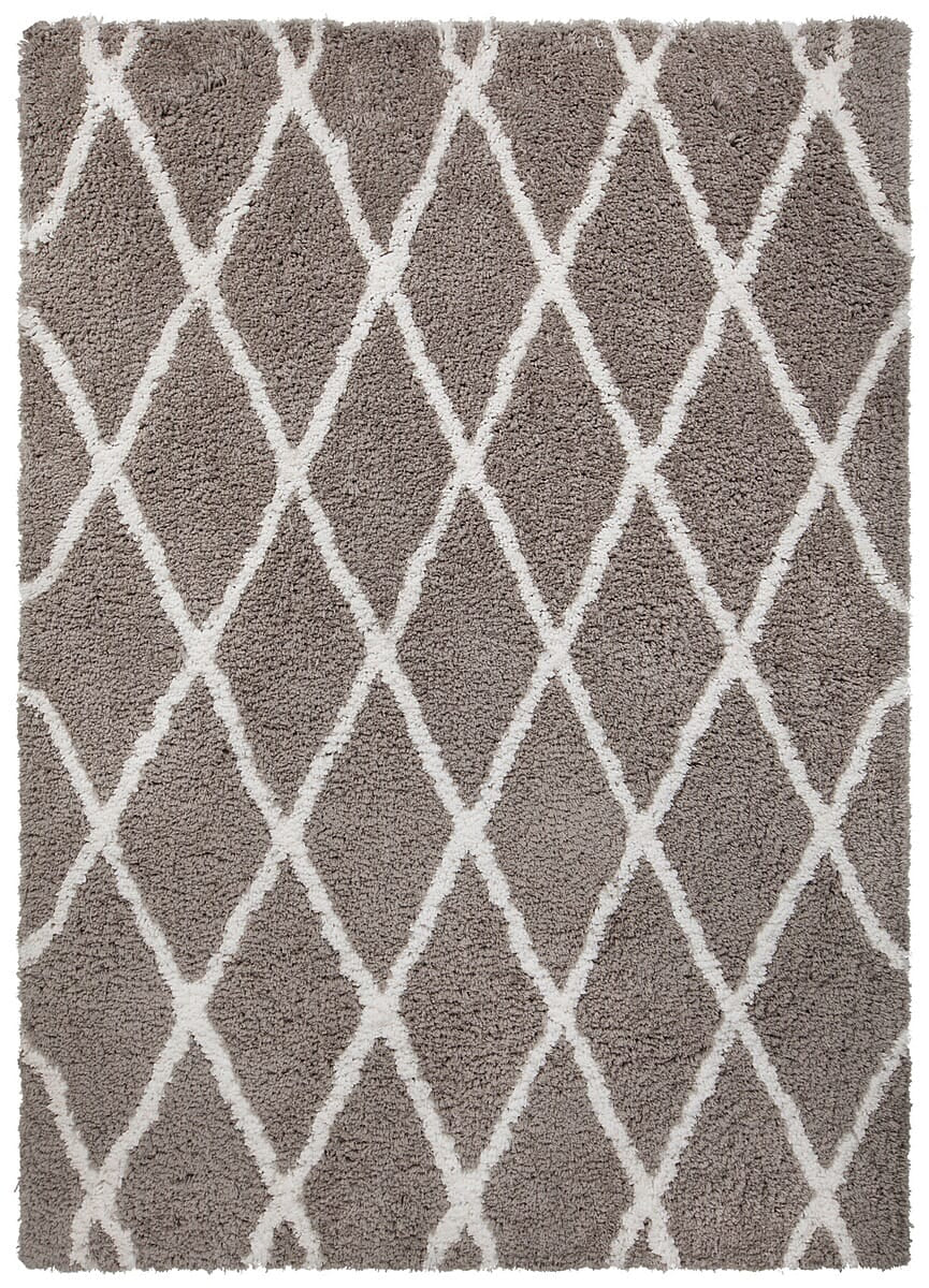 Chandra Zoya Zoy-45801 Grey / White Shag Area Rug