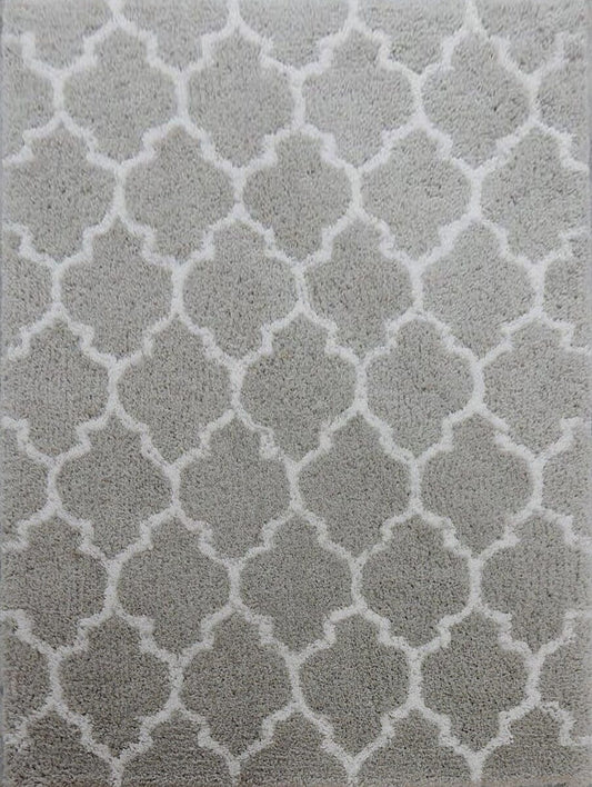 Chandra Zoya Zoy-45802 Silver / White Shag Area Rug