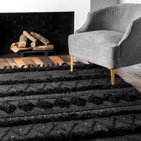 Nuloom Durden Ndu3294B Black Area Rug