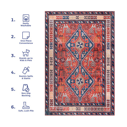 AreaRugs.com Wavaj Nwa1184A Rust Area Rug