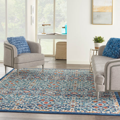 Nourison Passion Psn28 Blue/Multicolor Area Rug