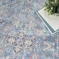 Nourison Nicole Curtis Series 1 Sr104 Light Grey/Blue Area Rug