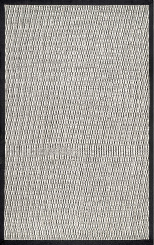 Nuloom Bordered Chloe Sisal Nbo3632A Black Area Rug