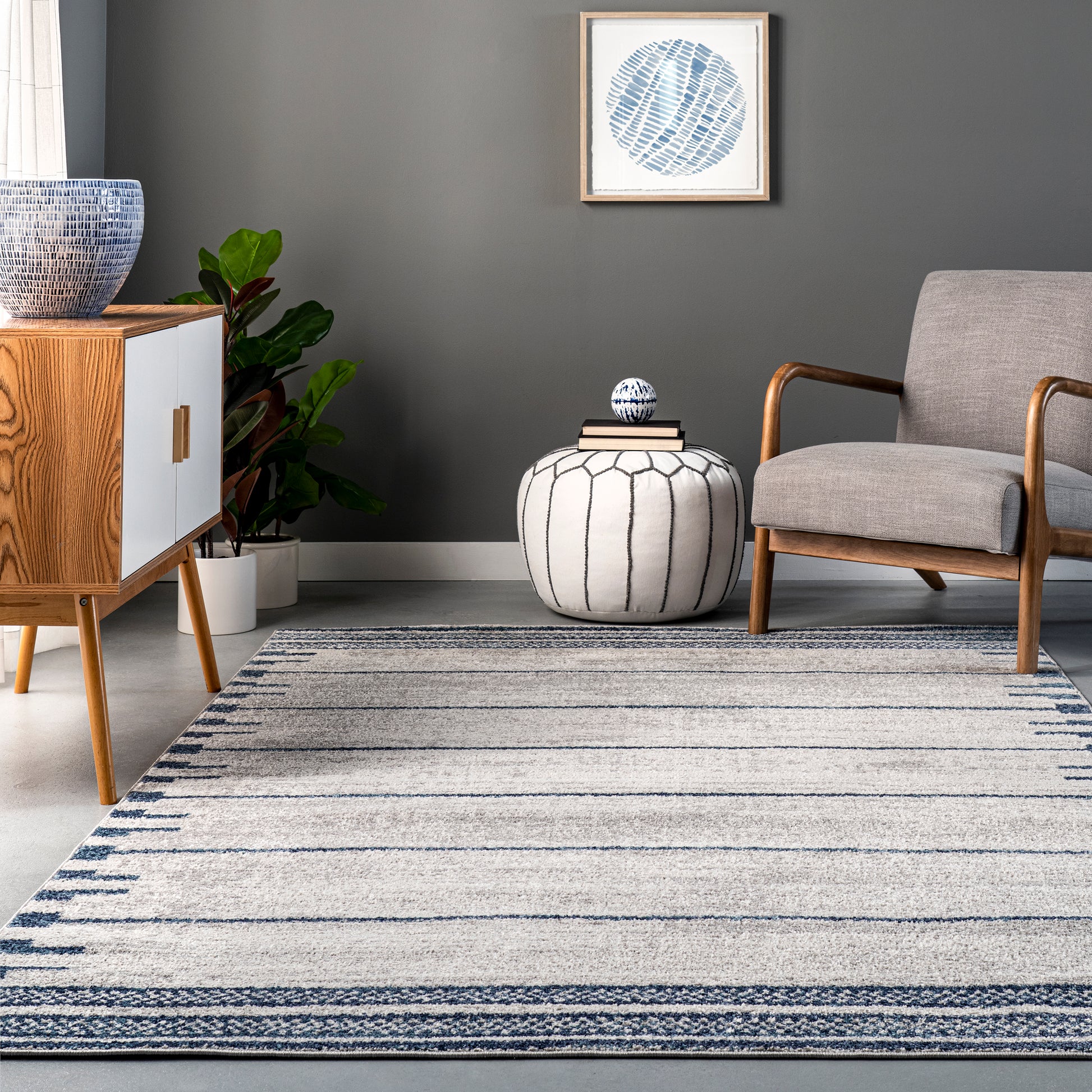 Nuloom Camille Costal Blend Nca2372A Blue Area Rug