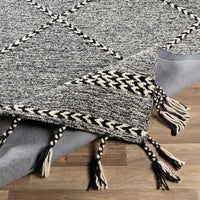 Surya Zanafi Tassels Zts-2307 Black, Cream Area Rug