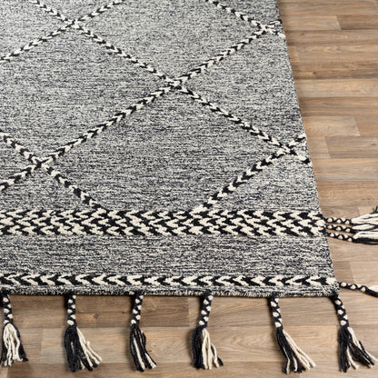 Surya Zanafi Tassels Zts-2307 Black, Cream Area Rug