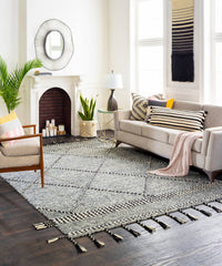 Surya Zanafi Tassels Zts-2307 Black, Cream Area Rug