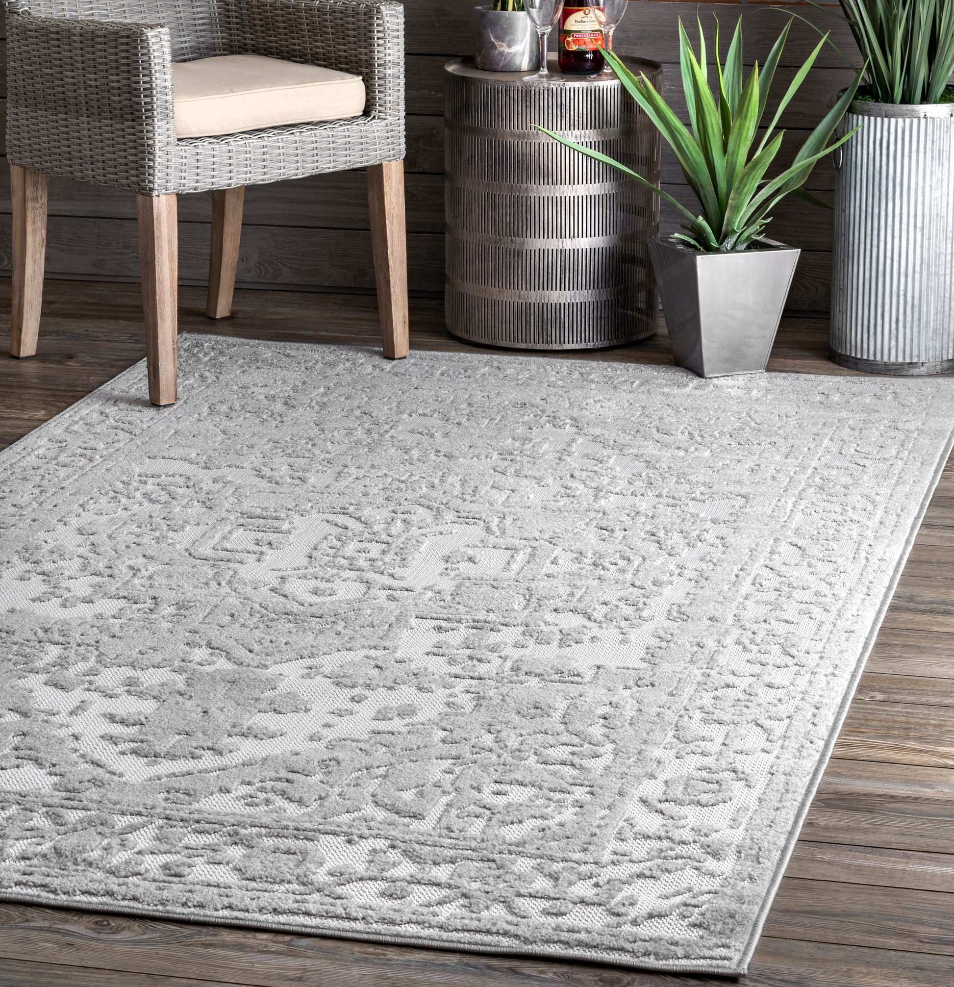 Nuloom Emberly Nem1550A Gray Area Rug