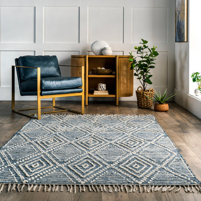 Nuloom Salley Blend Coastal Nsa1377A Blue Area Rug