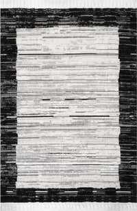 Nuloom Carla Bordered Nca2343A Black Area Rug