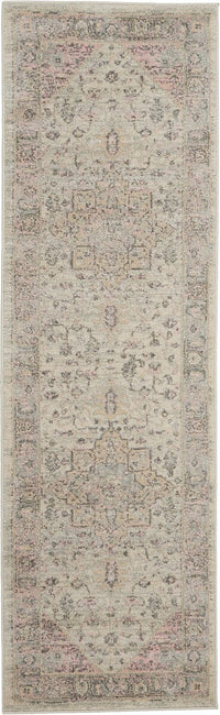 Nourison Tranquil Tra06 Ivory / Pink Vintage / Distressed Area Rug