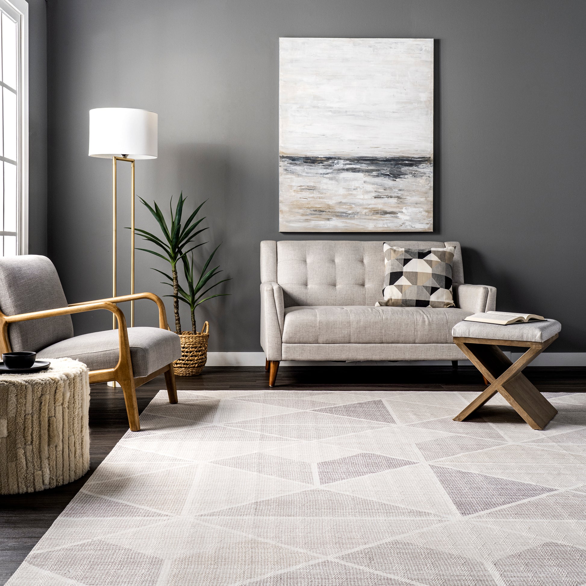 AreaRugs.com Wavaj Nwa1030A Beige Area Rug