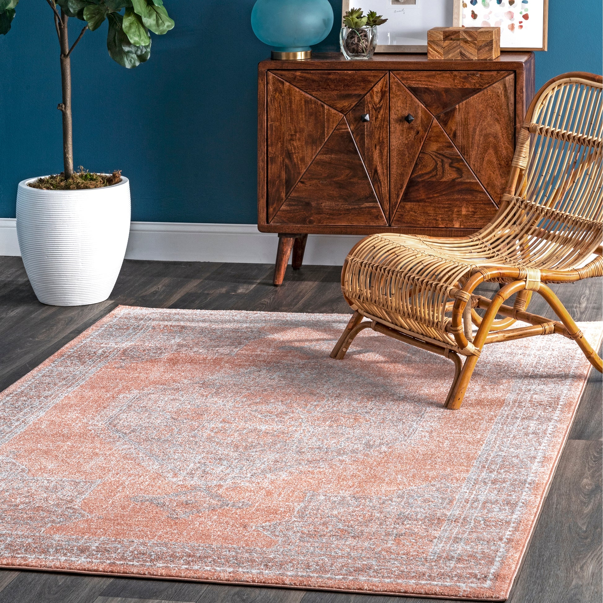 Nuloom Vintage Persian Isla Nvi3091B Rust Area Rug