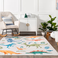 AreaRugs.com Wavaj Nwa1132A White Multi Area Rug