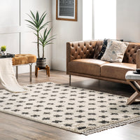 Nuloom Fatima Cross Cozy Nfa1851A Off White Area Rug